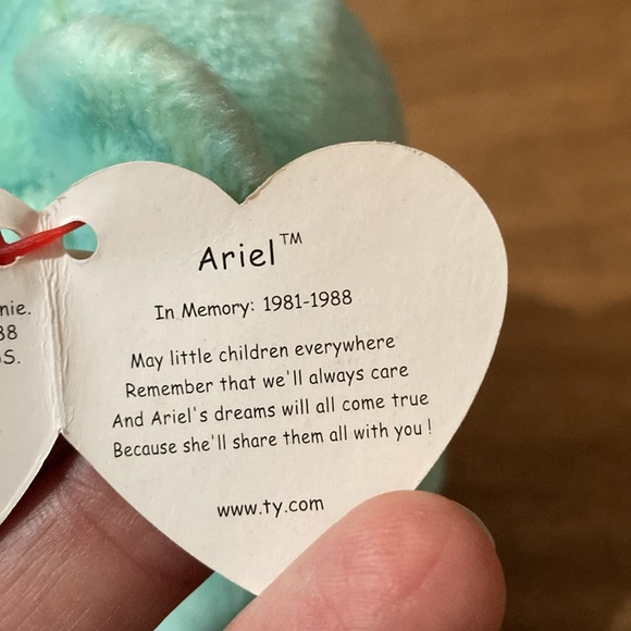 Ariel Bear TY vintage Bear NWT - Picture 9 of 11